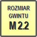 Piktogram - Rozmiar gwintu: M 2.2